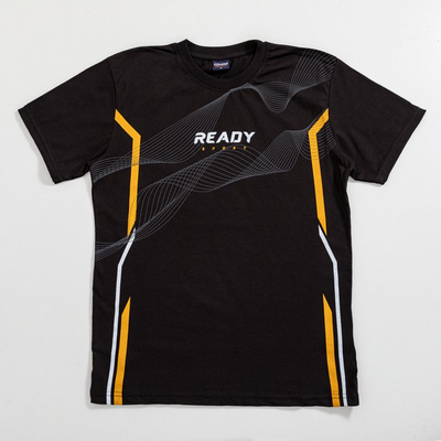 T-shirt homme en coton noir avec un imprimé et des inscriptions - Vêtements