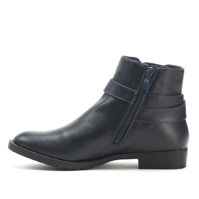 OUTLET Boots bleu marine à boucle - Chaussures