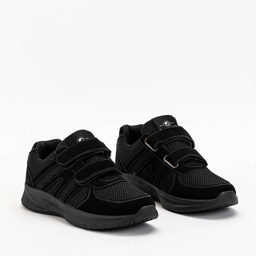 Chaussures de sport noires pour hommes avec velcro Baikis - Footwear