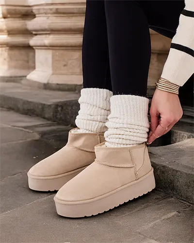 Royalfashion Bottes courtes pour femmes de neige Komano