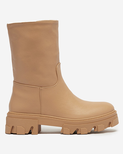 Bottines à enfiler pour femme avec isolation camel Mekira - Footwear