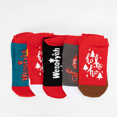 Chaussettes de Noël en coton femme 5/paquet - Sous-vêtements
