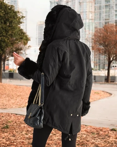 Royalfashion Long manteau pour femme
