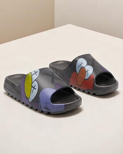 Sandales pour Femmes Aurora Noires en Caoutchouc Élégantes pour l'Été