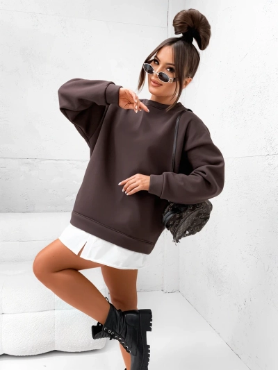 Sweatshirt en coton pour femmes Royalfashion avec bas détachable