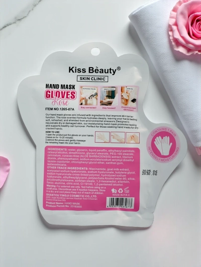 Masque pour les mains - gants parfumés à la rose