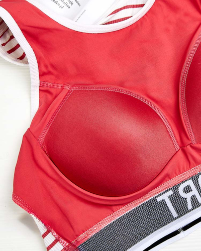 Royalfashion Soutien-gorge de sport rayé pour femme