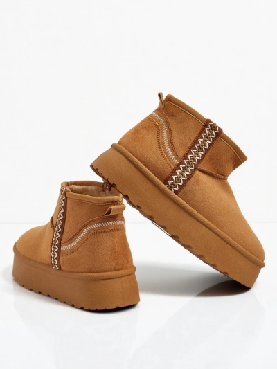 Bottes courtes style bottes de neige pour femmes Pravel