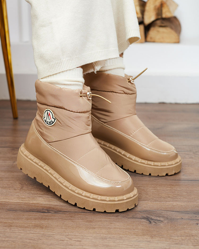 Royalfashion Bottes de neige à enfiler pour femme de couleur marron Ireda