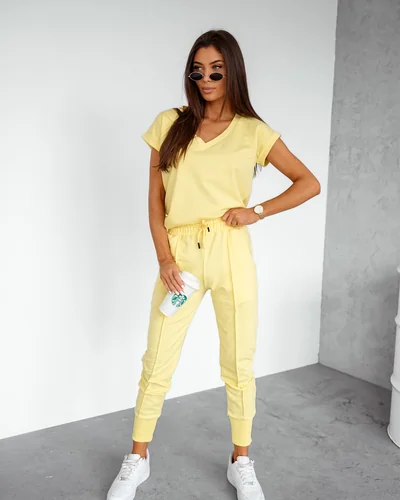 Ensemble décontracté en coton pour femmes Royalfashion avec des manches courtes