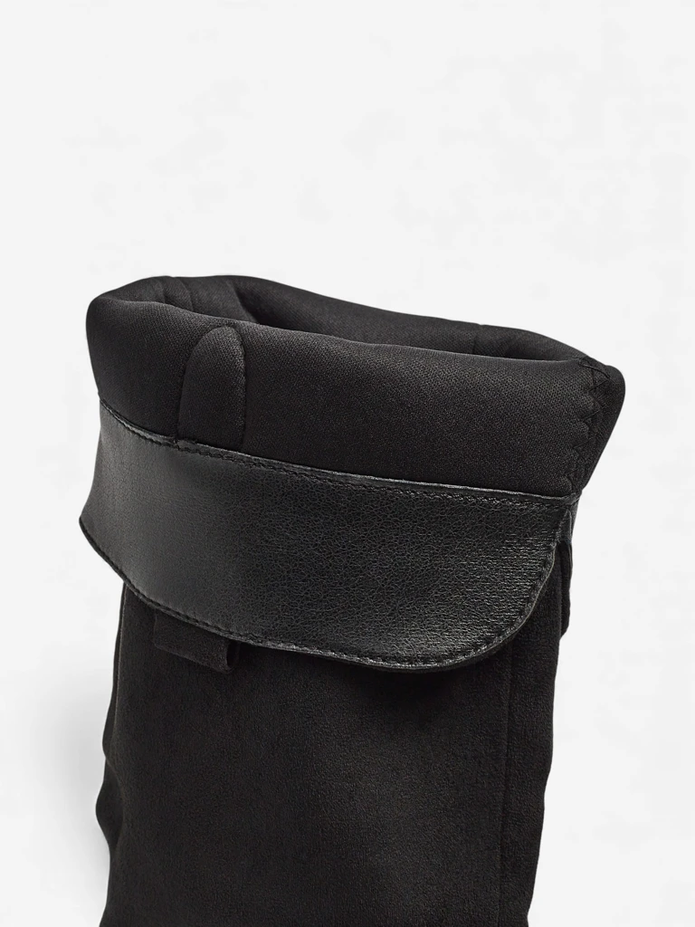 Bottes hautes pour femmes en éco-daim à talons carrés Ferrevi