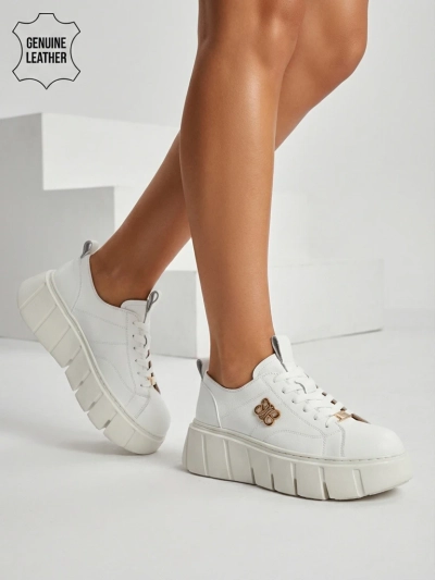 Sneakers de sport pour femmes en cuir naturel Sacerr
