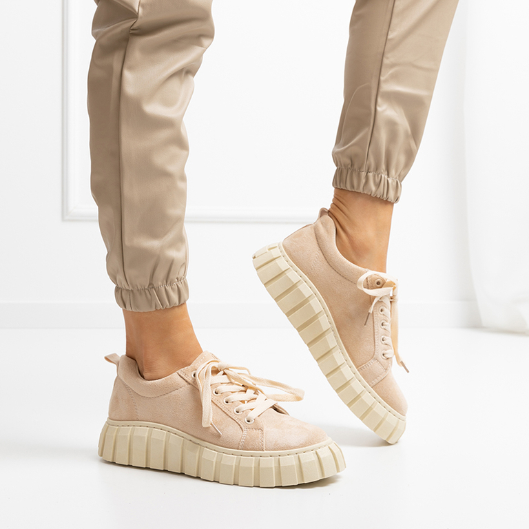 OUTLET Chaussures de sport tissées beiges femme Ristao - Footwear