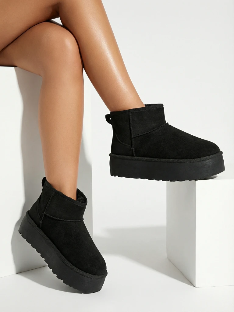 Bottines pour Femmes Luna Noires en Cuir Élégantes pour l'Automne