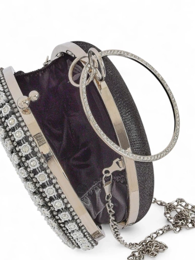 Royalfashion Pochette pour femme avec zircons Elira Noir