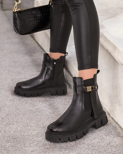 Royalfashion Bottes Dobinas en cuir eko pour femme