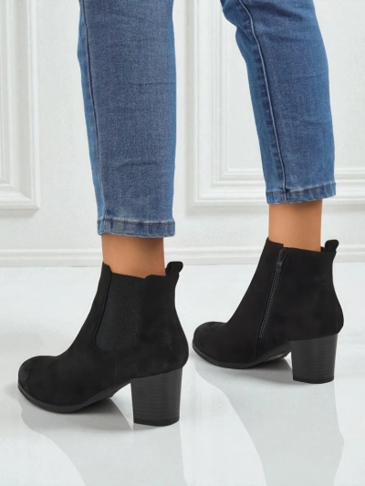 Bottines pour femmes en éco-daim à talons Velvet Trace