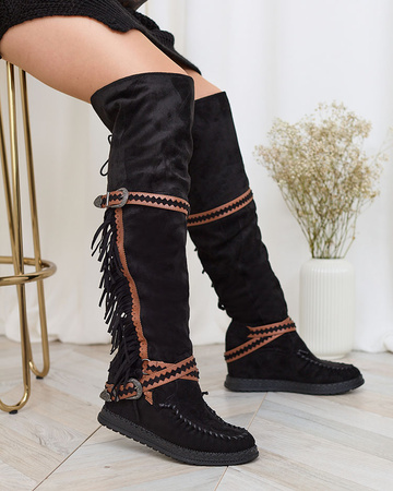 Royalfashion Bottes à genoux pour femmes avec ancre cachée Figerra