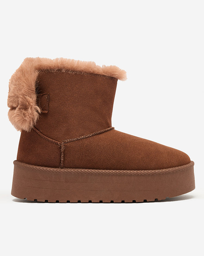 Royalfashion Bottes femmes a'la snow boots en marron Goroggo