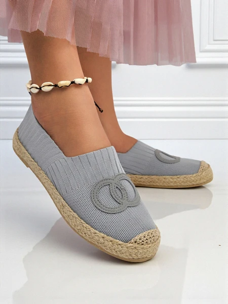 Espadrilles pour femmes Callista Verde - en daim, talon plat, vertes
