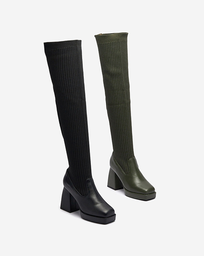 Bottes montantes vert foncé pour femmes Sarioga - Footwear