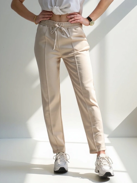 Pantalons droits pour femmes Royalfashion en viscose