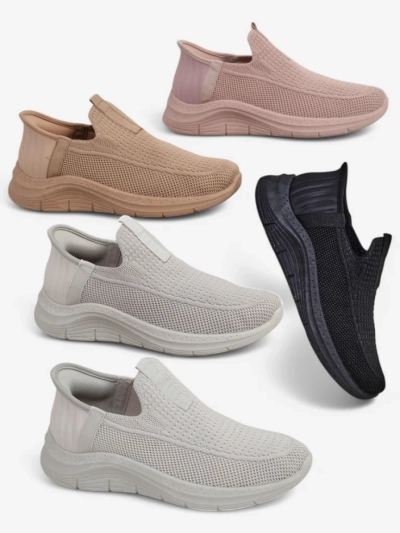 Royalfashion Chaussures de sport femme à enfiler en tissu Secat