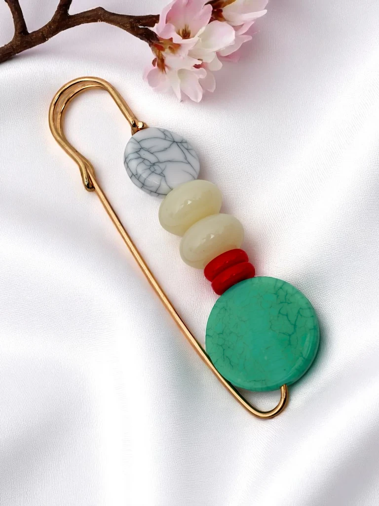 Broche décorative pour femme avec pierres précieuses Gem Bloom