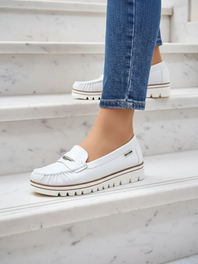 Mocassins Blancs Eleganza de la Collection Printemps