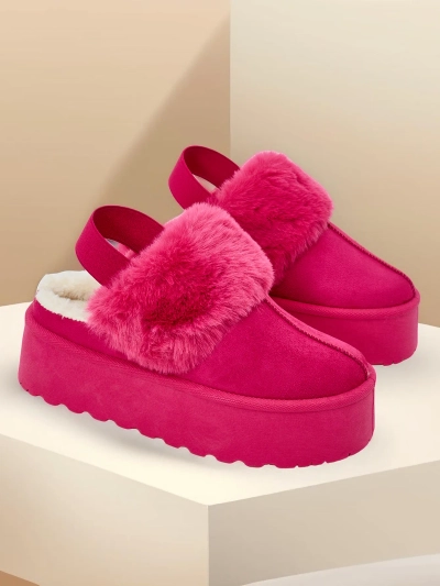 Royalfashion Bottines courtes de neige sans talon pour femmes Vromix