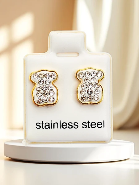 Boucles d’oreilles Royalfashion pour femme en forme d’ours en peluche
