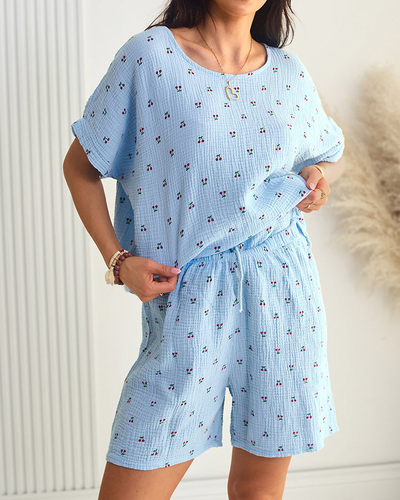 Royalfashion Ensemble d'été en coton pour femme