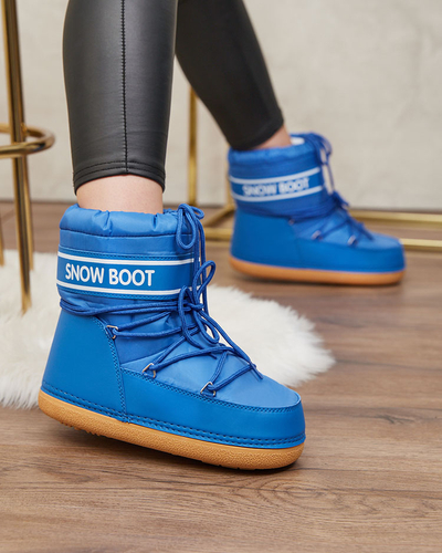 Royalfashion Bottes de neige bleues pour femme avec trépointe Soblesia