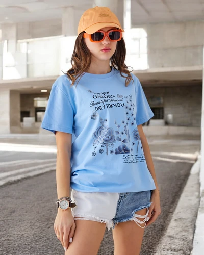 Blouse en coton pour femmes Royalfashion avec l'inscription