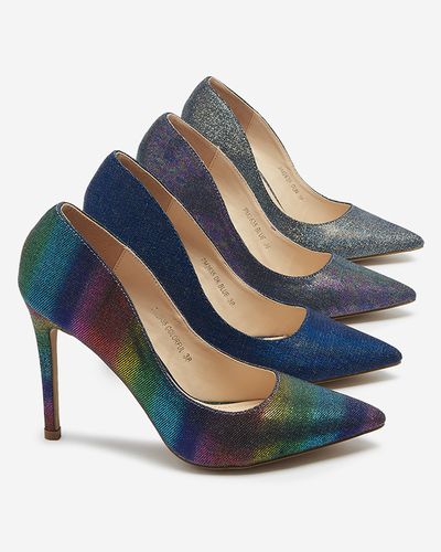 Escarpins à talon pour femme graphite holographique Soddo Footwear