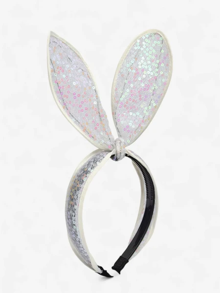 Royalfashion Bandeau pour enfants avec oreilles de lapin et paillettes