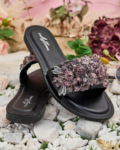 Royalfashion Tongs Loberra à strass pour femmes