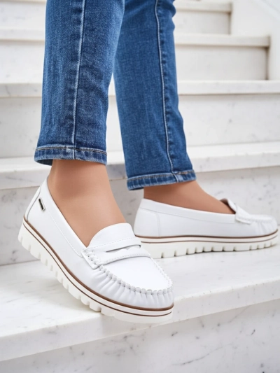 Mocassins Blancs Eleganza de la Collection Printemps