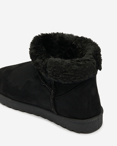 Royalfashion Bottes pour femmes a'la bottes de neige de couleur noire Aener