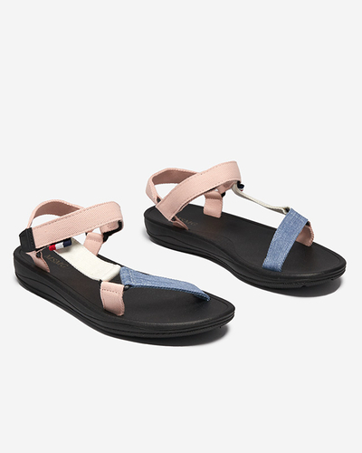 Sandales roses en tissu pour femme Ojo- Footwear