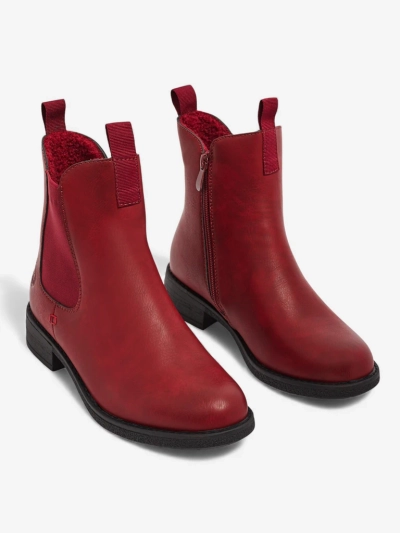 Bottines pour Femmes Aurora Rouges en Cuir Élégantes pour l'Automne