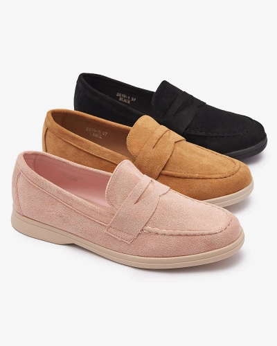 OUTLET Mocassins en éco-suède pour femme en rose Daffer- Footwear