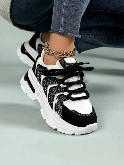 Royalfashion Baskets Sportives à Plateforme pour Femmes Angello