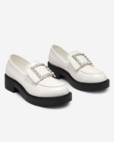 Chaussures laquées à boucle blanche. Fogim- Footwear