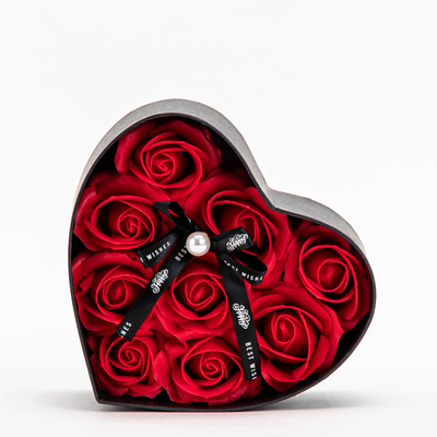 Flowerbox fleurs rouges dans une boîte - Accessoires