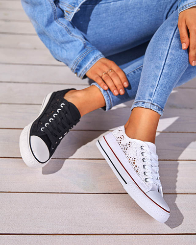 Baskets Tareni noires ajourées pour femme - Footwear