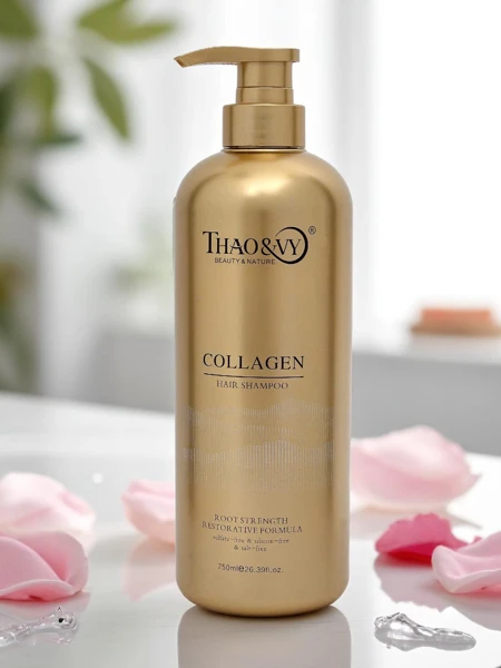 Shampooing capillaire au collagène - hydrate et lisse les cheveux