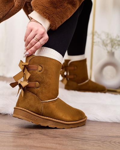 Royalfashion boots a'la bottes de neige pour femme en couleur camel Aerfifi