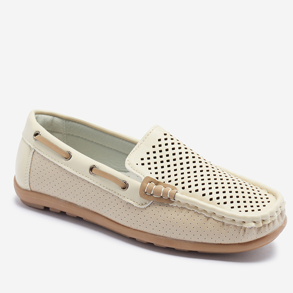 Mocassins pour enfants ajourés beige Nedda - Footwear