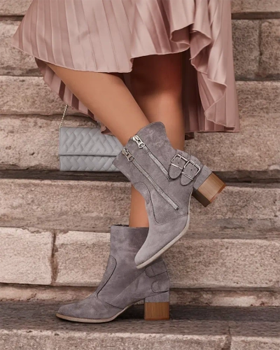 Royalfashion Bottines à talons Zerta décorées